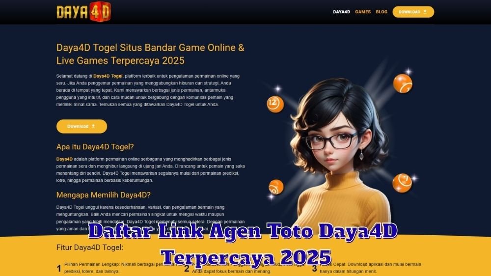 Daftar Link Agen Toto Daya4D Terpercaya 2025